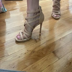 Jessica Simpson Nude Strappy Heel Sandals